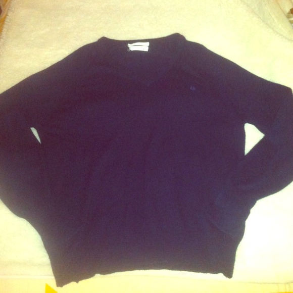 Christian Dior navy v-neck sweater