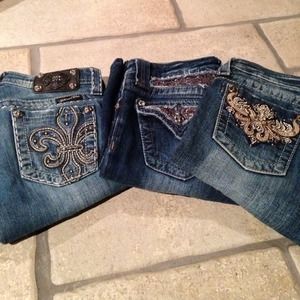3 pairs of Girls Miss Me Jeans size 12