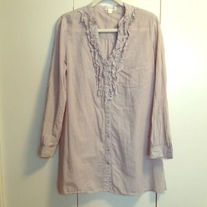 Pinstriped Shirt Dress.