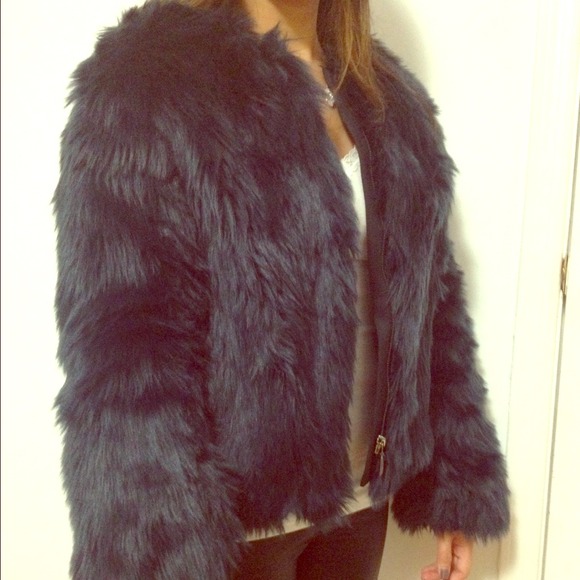 "SOLD" Zara faux fur jacket