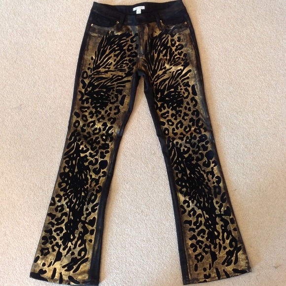 🚫SOLD🚫inBUNDLE for@jadedjuls Leopard print jeans - Picture 2 of 4