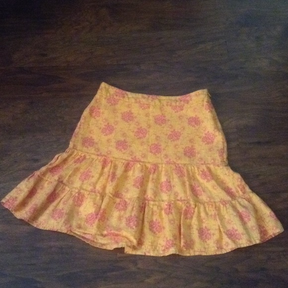 GAP Ruffled linen skirt