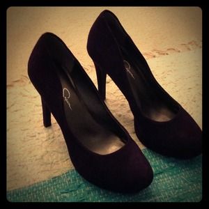 Jessica Simpson Purple Suede Platform Pumps