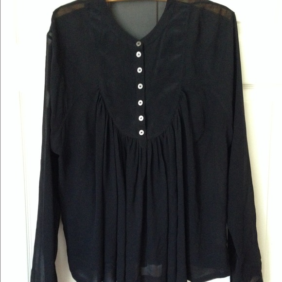 Black silk blouse AllSaints