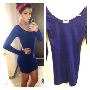 FOREVER 21 Royal blue fitted cocktail dress