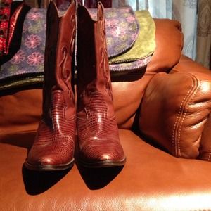 Brown cowboy boots!