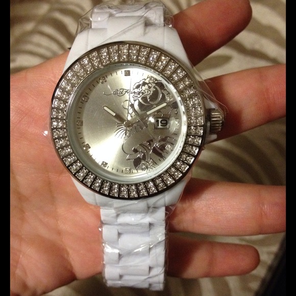 *SOLD**BUNDLED* Ed Hardy White Watch NWT NIB