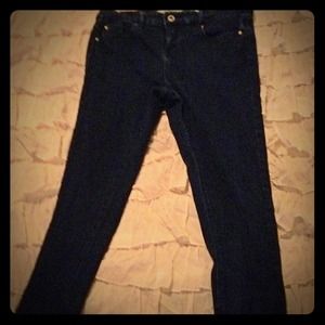 Dark blue ankle zip top shop cigarette pants