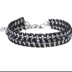 Stella and Dot black/silver Ella bracelet