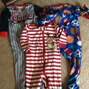Bundle - 3 baby boy pj's and shoes