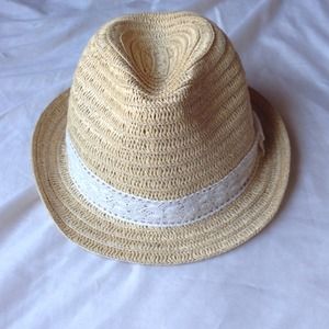F21 Woven and Lace Hat
