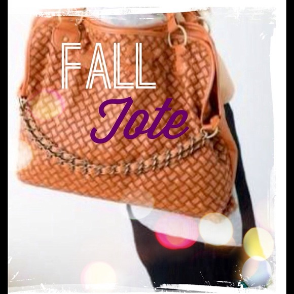 Fall burnt orange tote