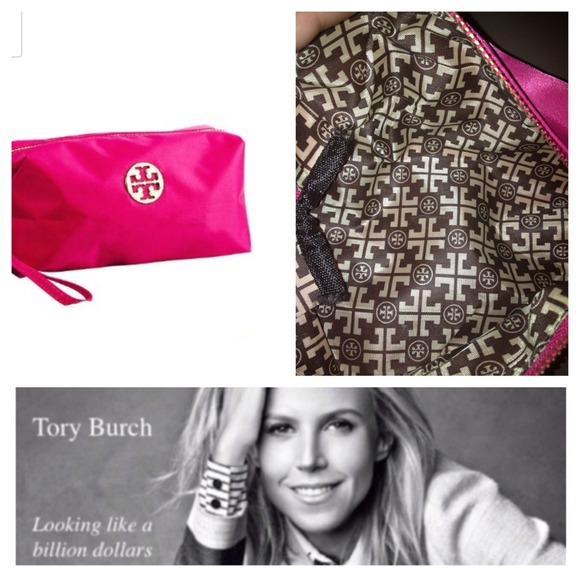 🎉Sold🎉Tory Burch style makeup bag/clutch