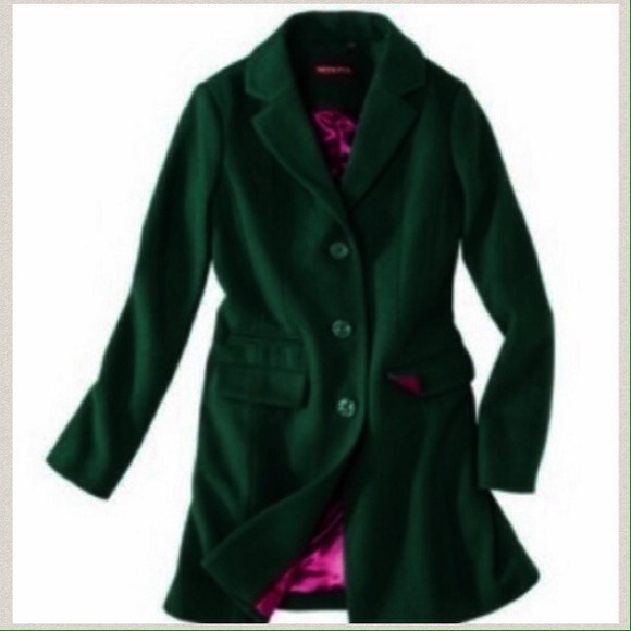 Merona Emerald Women's Classic Long Wool Coat