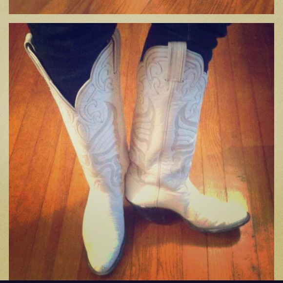 White cowboy boots