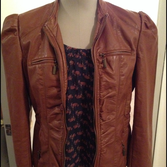 RESERVED BUNDLE: Faux Leather Jacket & Taupe Vest