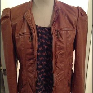 RESERVED BUNDLE: Faux Leather Jacket & Taupe Vest