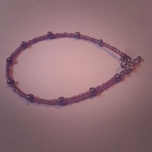 Purple toned and silver bracelet