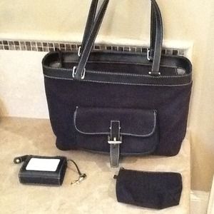 Authentic black fabric Dooney & Bourke purse