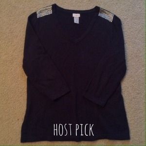 REDUCED⬇️Studded Black Top ❤️Host Pick 10/18❤️