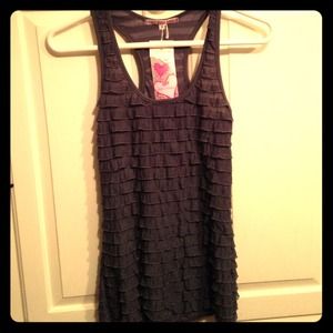 Steel gray tiered tank