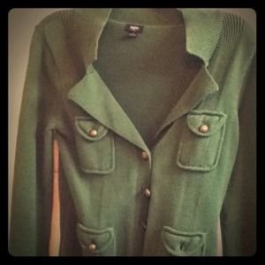 Forest green cotton sweater