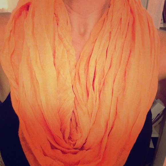 Orange infinity scarf