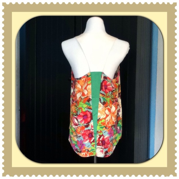 🌺NWT Floral Print Racerback Tank by aryn k🌺 - Picture 2 of 3