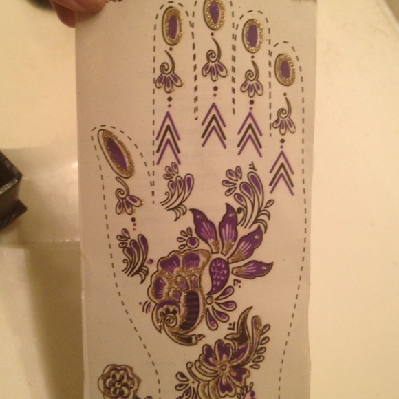 Purple henna tattoo