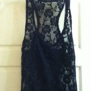Black lace tank top