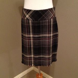 Eddie Bauer Wool Plaid Skirt