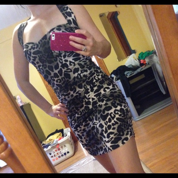 Sexy cheetah print dress