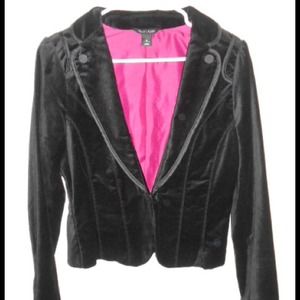 Black velvet blazer