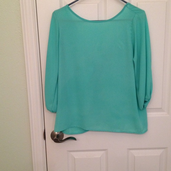 Mint green blouse