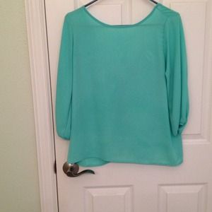 Mint green blouse