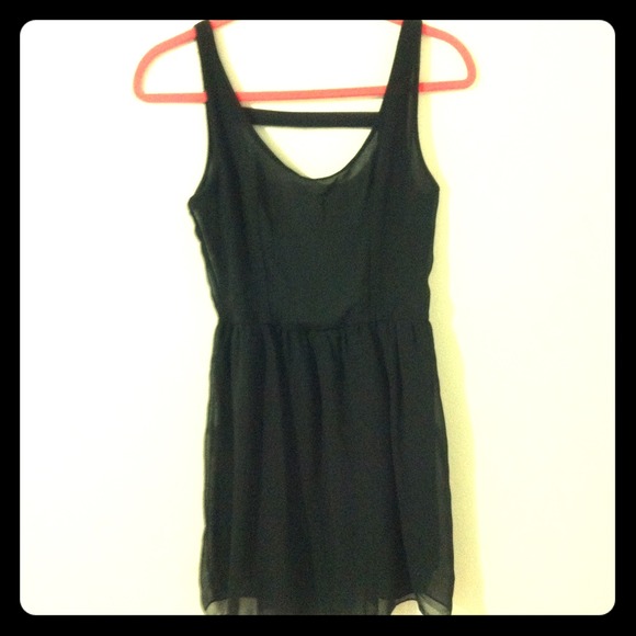 Black soft mini dress