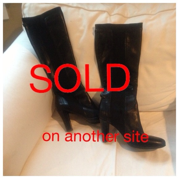 🍂🍁Black leather boots🍁🍂 TAHARI