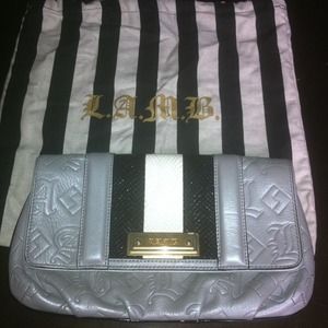 L.A.M.B. leather clutch