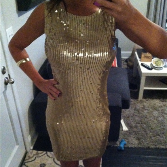 MICHAEL by Michael Kors Dark Camel sequin dress - Picture 2 of 4