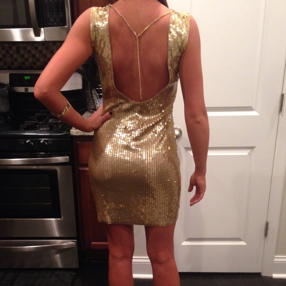 MICHAEL by Michael Kors Dark Camel sequin dress - Picture 3 of 4