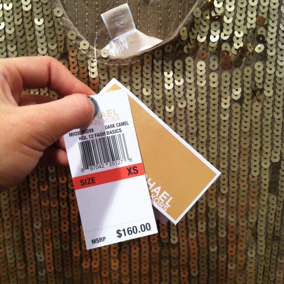 MICHAEL by Michael Kors Dark Camel sequin dress - Picture 4 of 4