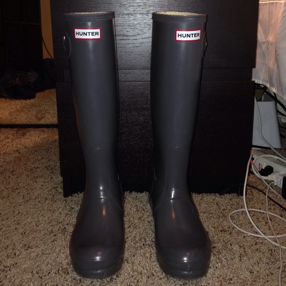 🚫SOLD🚫 Grey tall original Hunter boots