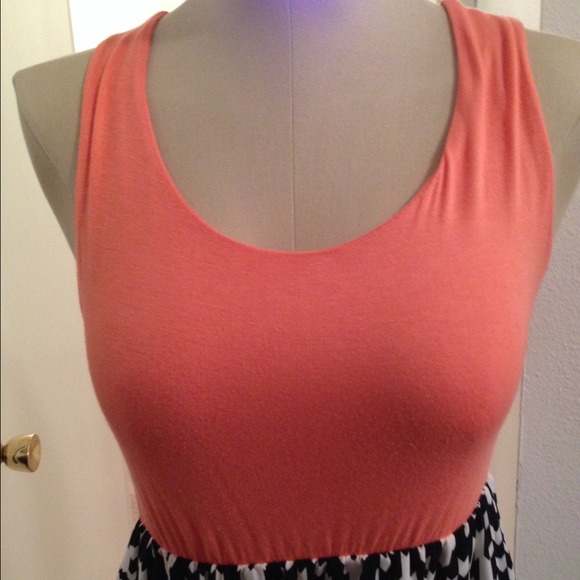 Coral Topped Ikat Dress - Picture 3 of 4