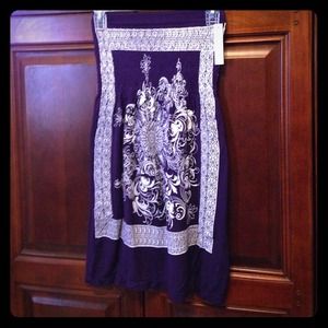 DEEP PURPLE BANDEAU DRESS