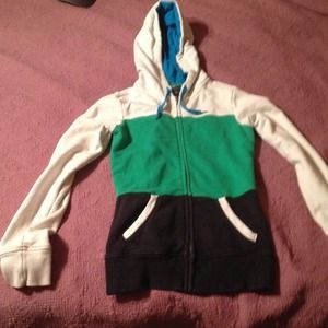 Tri colored sweatshirt.