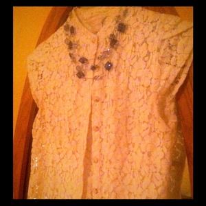 Extra Small 💯% Authentic Michael Kors lace shirt