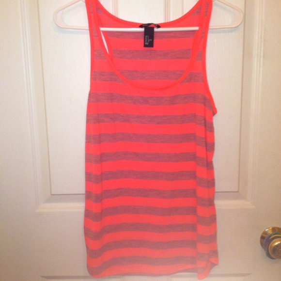 Hot pink striped tank