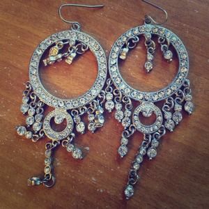 Silver fish hook earrings