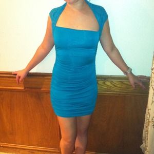 Teal blue dress