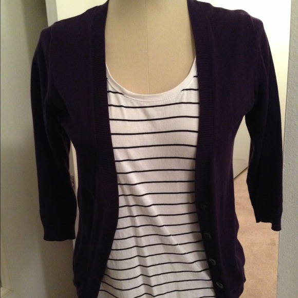 Eggplant Cardi - Picture 2 of 4